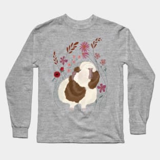 Floral Guinea Pig Long Sleeve T-Shirt